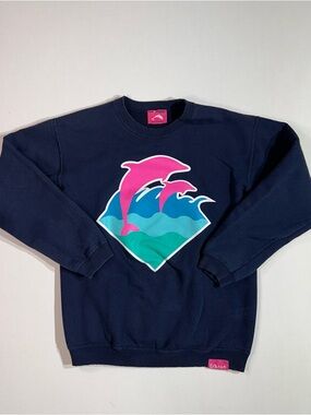 Pink Dolphin Crewneck Sweater